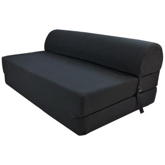 June Chauffeuse 2 Places - Tissu Noir - Style Contemporain - L 115 X P 75 Cm