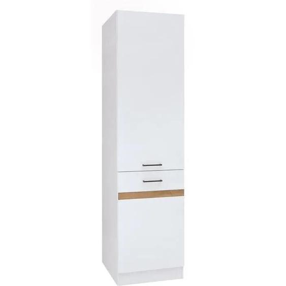 Junona Colonne De Cuisine 2 Portes Ouverture Droite - L 50 X H 196 X P 46 Cm - Blanc Brillant