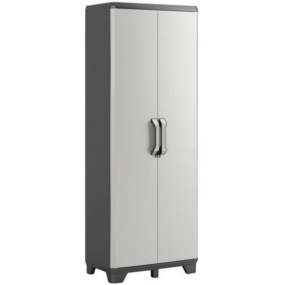 Keter Armoire de rangement avec étagères Gear Noir et gris 182 cm