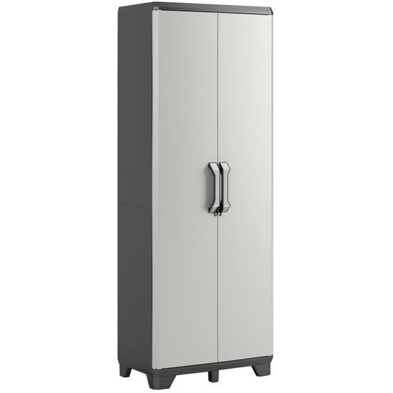 Keter Armoire de rangement polyvalente Gear Noir et gris 182 cm