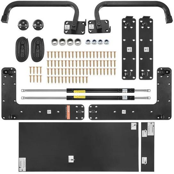 Kit De Matériel De Lit Escamotable Pour Lit Double-Vevor-1135 X 2215 X 1170 Mm-Charge 20 Kg-Pour Lit Mural À Monter Soi-Même