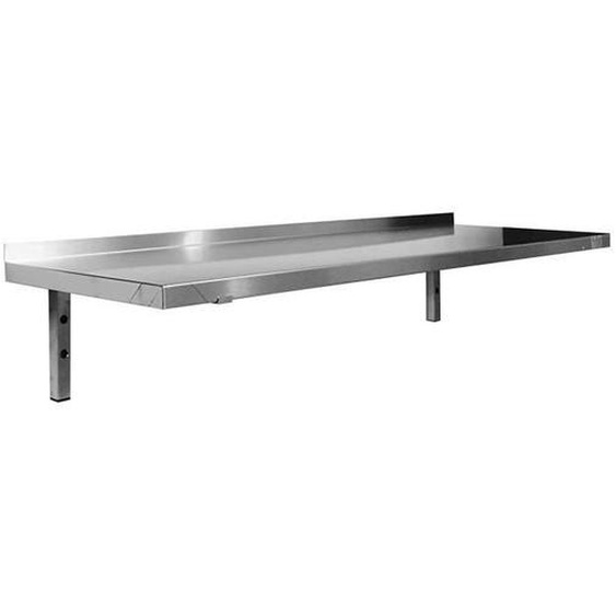 L2G Etagere Murale Inox Pleine Consoles Fixes, L800mm x l300mm x h250mm - BUD-ETPL83