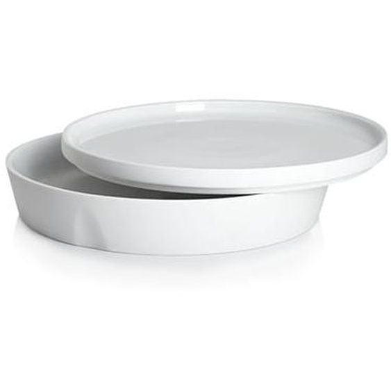 Coffret Bol De Service Et Assiette 24 Cm - La Vaisselle De Leconome Blanche