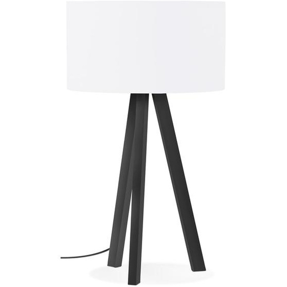 Lampe à poser design SPRING MINI avec abat-jour blanc et trépied noir