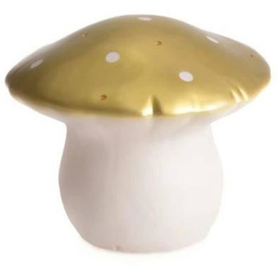 Lampe À Poser / Veilleuse Led Champignon Doré Egmont Toys - H20cm / Ø 26cm Jaune