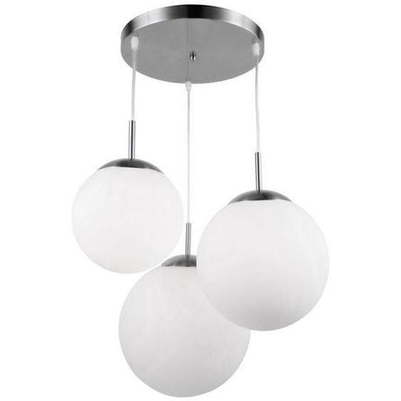 Lampe suspension de luxe avec trois abat-jour en verre JOEL