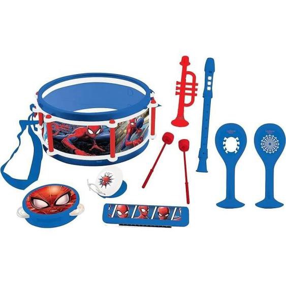 Lexibook - Set Musical Spider-man - 7 Instruments - Rangement Dans Le Tambour Rouge