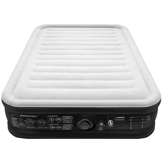 LILIIN Lit à air autogonflant pour 2 personnes, Matelas gonflable Lit dinvité avec pompe électrique intégrée 195 x 152 x 46cm