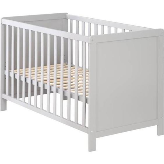 Lit Bébé 2 En 1 - Roba - Indépendant Et Cododo - Sommier Réglable - Taupe Gris