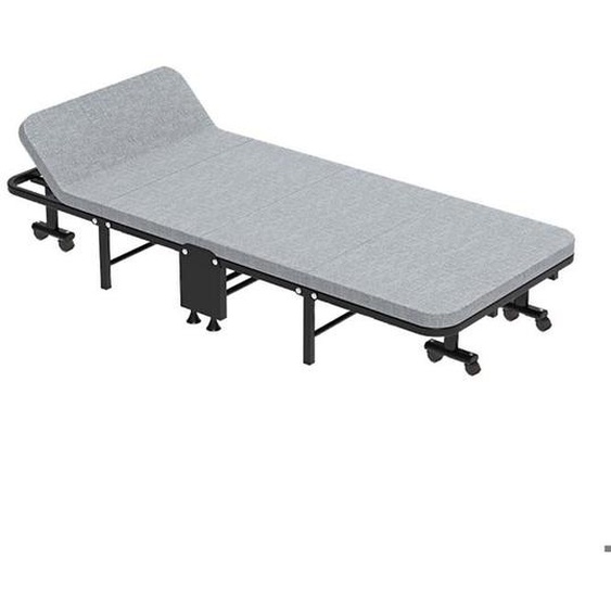 Lit d’ Appoint Pliable 70x190CM avec Roulettes+ Matelas ,Lit 1 Place en Acier