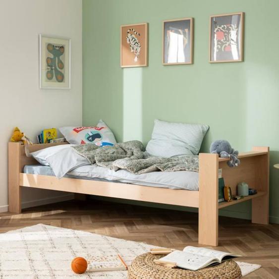 Lit Enfant En Hêtre Naturel 90x190 Arsène Beige