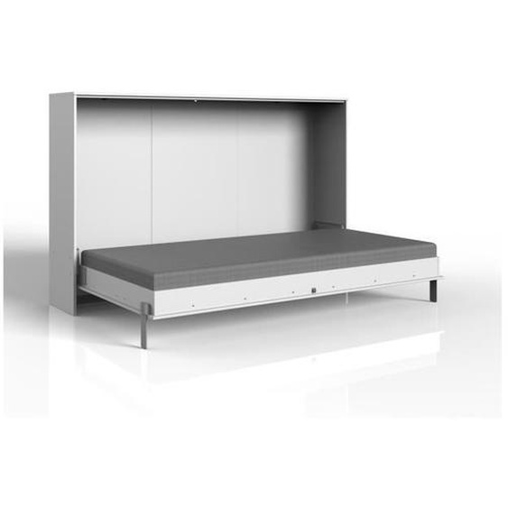 Lit escamotable horizontal 120x200 avec aménagement de lit - L212 cm - 212 cm X 43 cm X 134 cm - CaliCosy