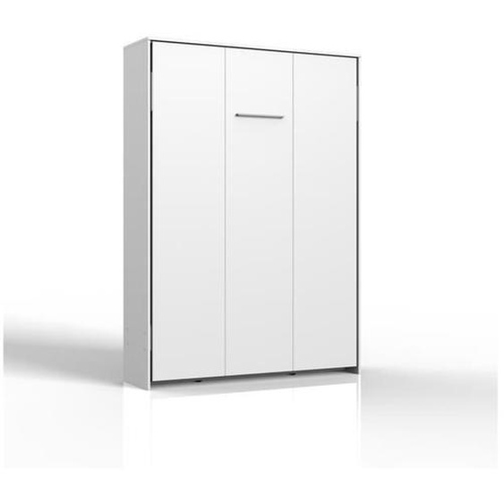 Lit escamotable vertical 140x200 - L152 cm - 152 cm X 43 cm X 213 cm - CaliCosy Blanc