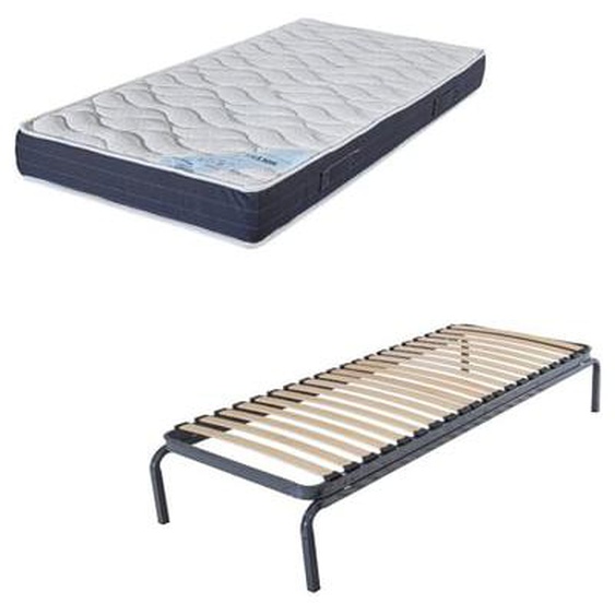 Lit métal gigogne + matelas Melior