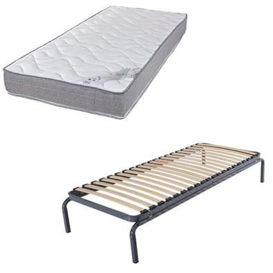 Lit métal gigogne + matelas Wave