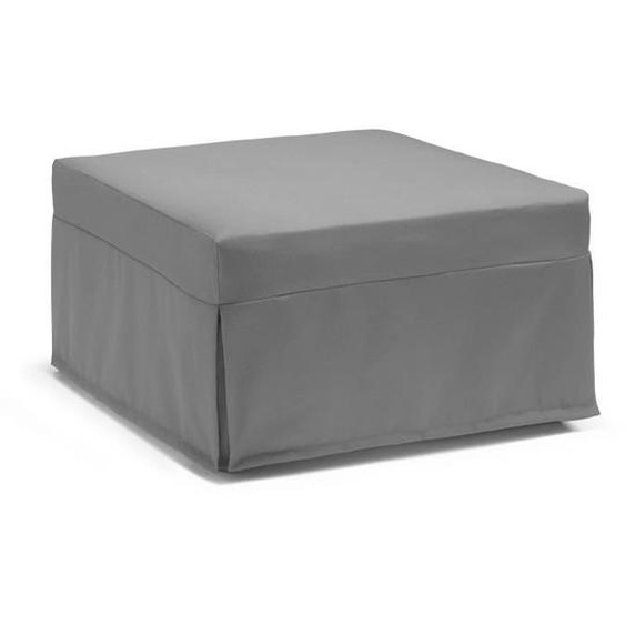 Lit pliant Ancilla, Pouf convertible en lit simple, 100% Made in Italy, Pouf de salon en tissu, Cm 80x80h45, Gris