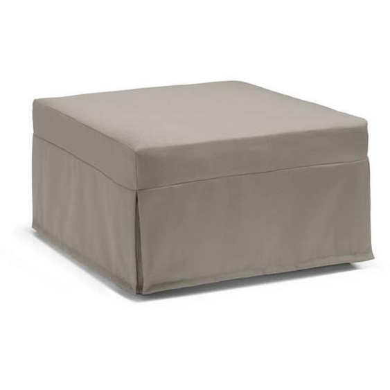 Lit pliant Ancilla, Pouf convertible en lit simple, 100% Made in Italy, Pouf de salon en tissu, Cm 80x80h45, Tourterelle