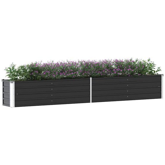 Lit surélevé de jardin Acier galvanisé 320x40x45 cm Anthracite