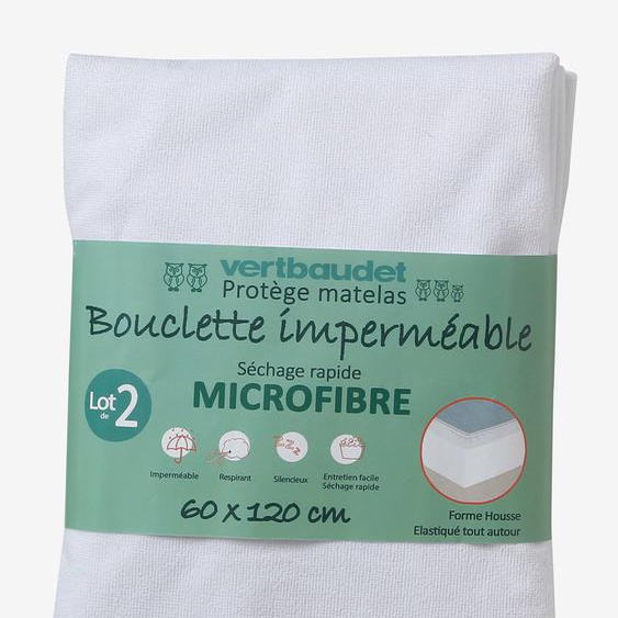 Lot de 2 alèses microfibre ultra absorbantes blanc