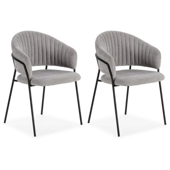 Bobochic - Lot de 2 chaises LOU tissu texturé