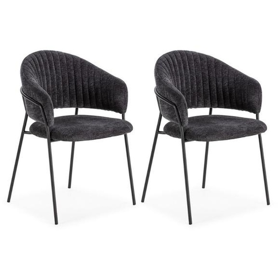 Bobochic - Lot de 2 chaises LOU tissu texturé