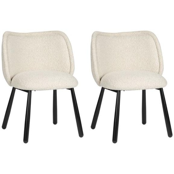 Bobochic - Lot de 2 chaises NALA tissu bouclette