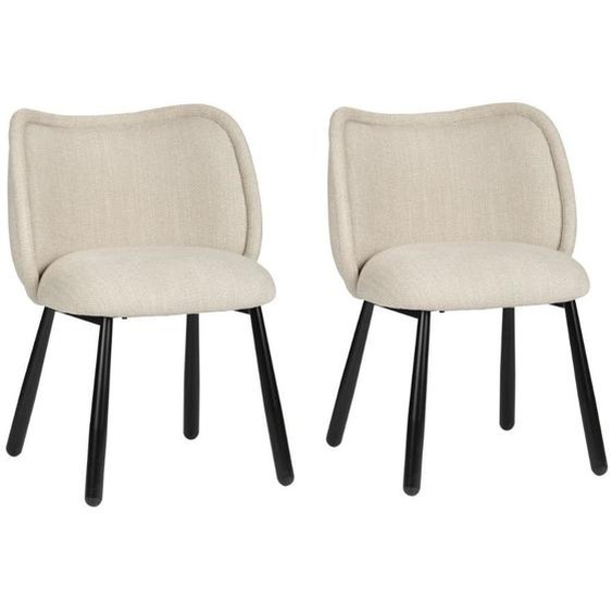 Bobochic - Lot de 2 chaises NALA tissu texturé