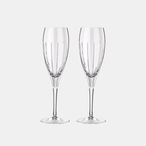 Lot de 2 flutes à champagne en cristal - IRIANA