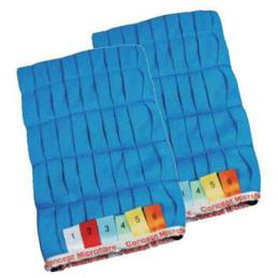 Lot de 2 gants vitre 26x14cm bleu
