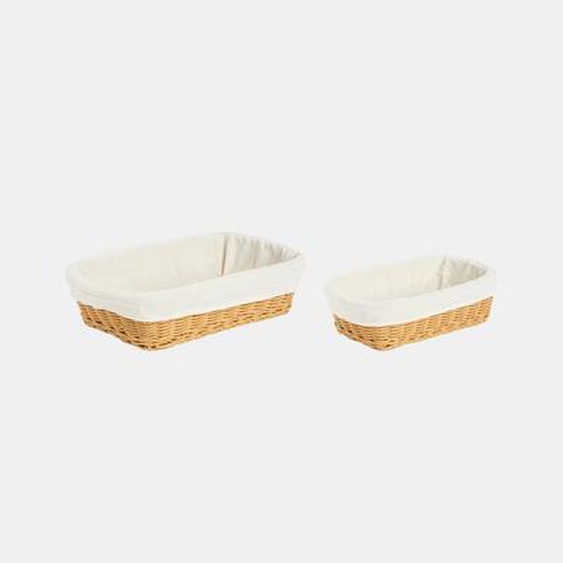 Lot de 2 paniers polyrotin - Rectangulaire