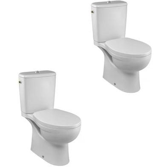 Lot de 2 WC à poser sans bride Patio + abattant