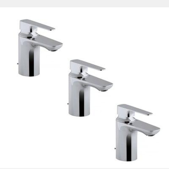 Lot de 3 mitigeurs lavabo Aleo+ sans tirette