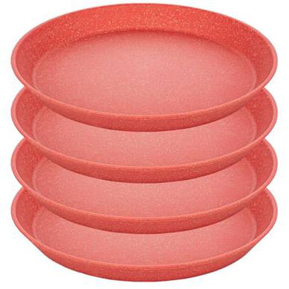 Lot de 4 assiettes Bio circular Connect Ø20,5 cm corail