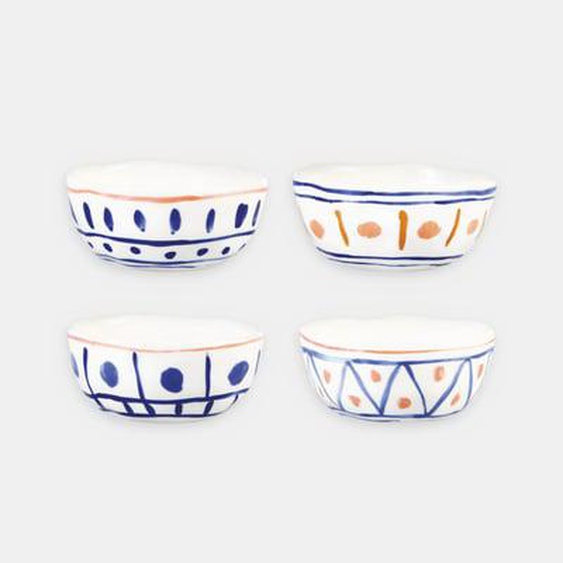 Lot de 4 bols marocains - Citron - Motifs assortis