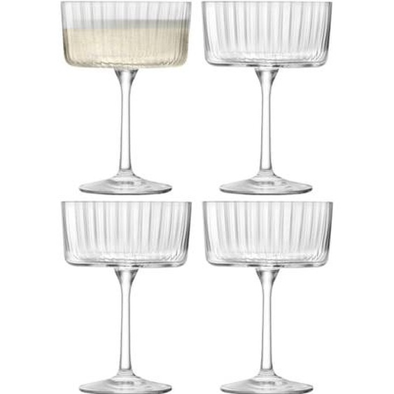 Lot de 4 coupes à champagne - Gio Line - 23 cl - Transparent