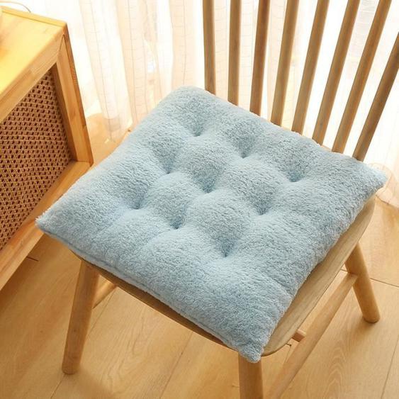 Lot de 4 coussins dassise pour chaise de jardin - Pour intérieur et extérieur,Coussin de siège de Jardin en Polyester -Bleu