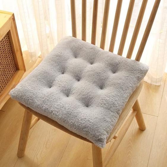 Lot de 4 coussins dassise pour chaise de jardin - Pour intérieur et extérieur,Coussin de siège de Jardin en Polyester -Gris