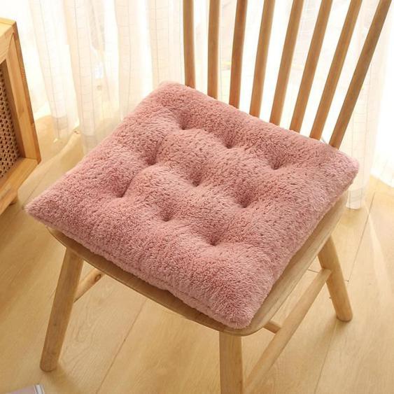 Lot de 4 coussins dassise pour chaise de jardin - Pour intérieur et extérieur,Coussin de siège de Jardin en Polyester -Rose