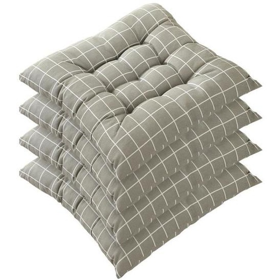 Lot de 4 galettes de Chaise 40x40cm, Coussin décoratif Coussin Coussin de Chaise Coussins de Jardin ,Coussin de chaise imprimé,D