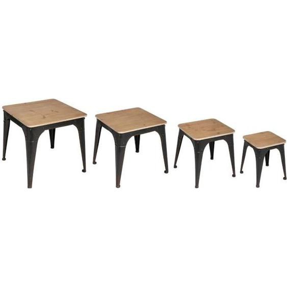 Lot de 4 tables basses gigognes de salon