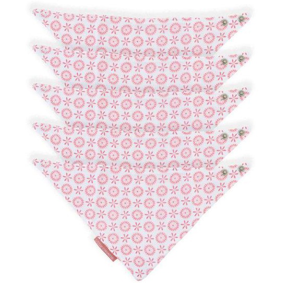 Lot De 5 Bavoirs Bandana Coton Bio* Lovely Emilie Rose