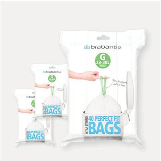 Lot de 6 distributeurs de 40 sacs poubelles 23/30 l  code G (dont 1 offert)