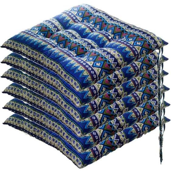 Lot de 6 galettes de Chaise, 40x40 Coussins de Siège Décoration, Coussin de Chaise Coussins de Jardin, Style M