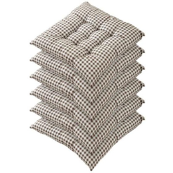 Lot de 6 galettes de Chaise 40x40cm, Coussin décoratif Coussin Coussin de Chaise Coussins de Jardin ,Coussin de chaise imprimé,F