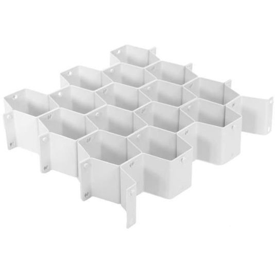 Séparateurs de Tiroir - Paris Prix - Modulable - Lot de 6 - 36cm - Blanc - Pratique et Utile