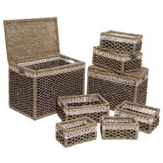 Lot de 8 Paniers de Rangement Fenz 66cm Naturel Beige