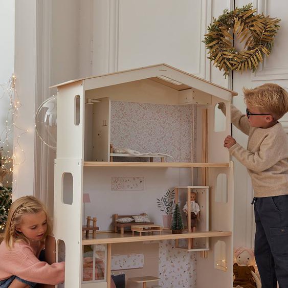 Maison de poupée en bois FSC® blanc