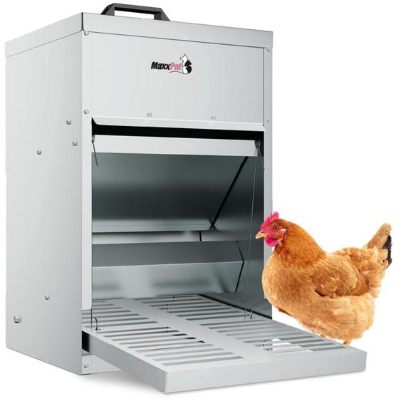 Mangeoire pour poules - Silo dalimentation pour poules 9 kg - Abreuvoir pour volailles - 31x46x44 cm - Maxxpet