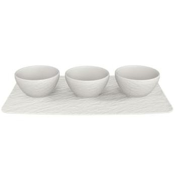 Manufacture Rock blanc Set coupelle Dip 4 pcs