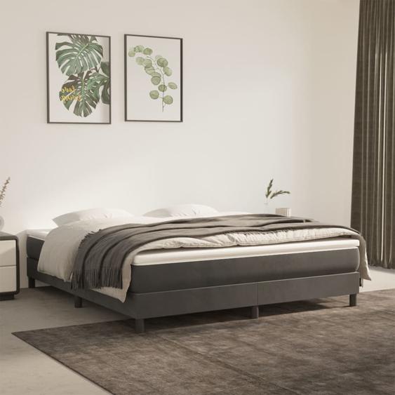 Matelas de lit à ressorts ensachés Gris foncé 160x200x20 cm